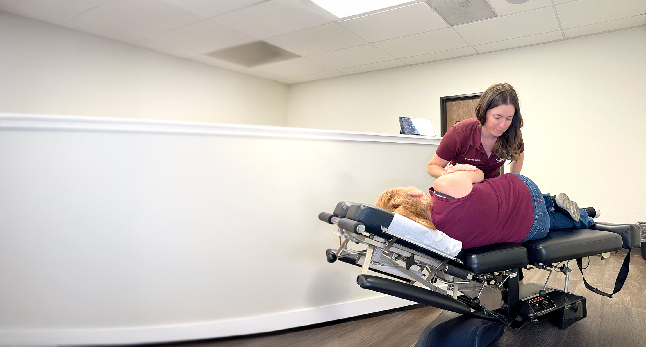 Chiropractic adjustment by Ashley Davies DC