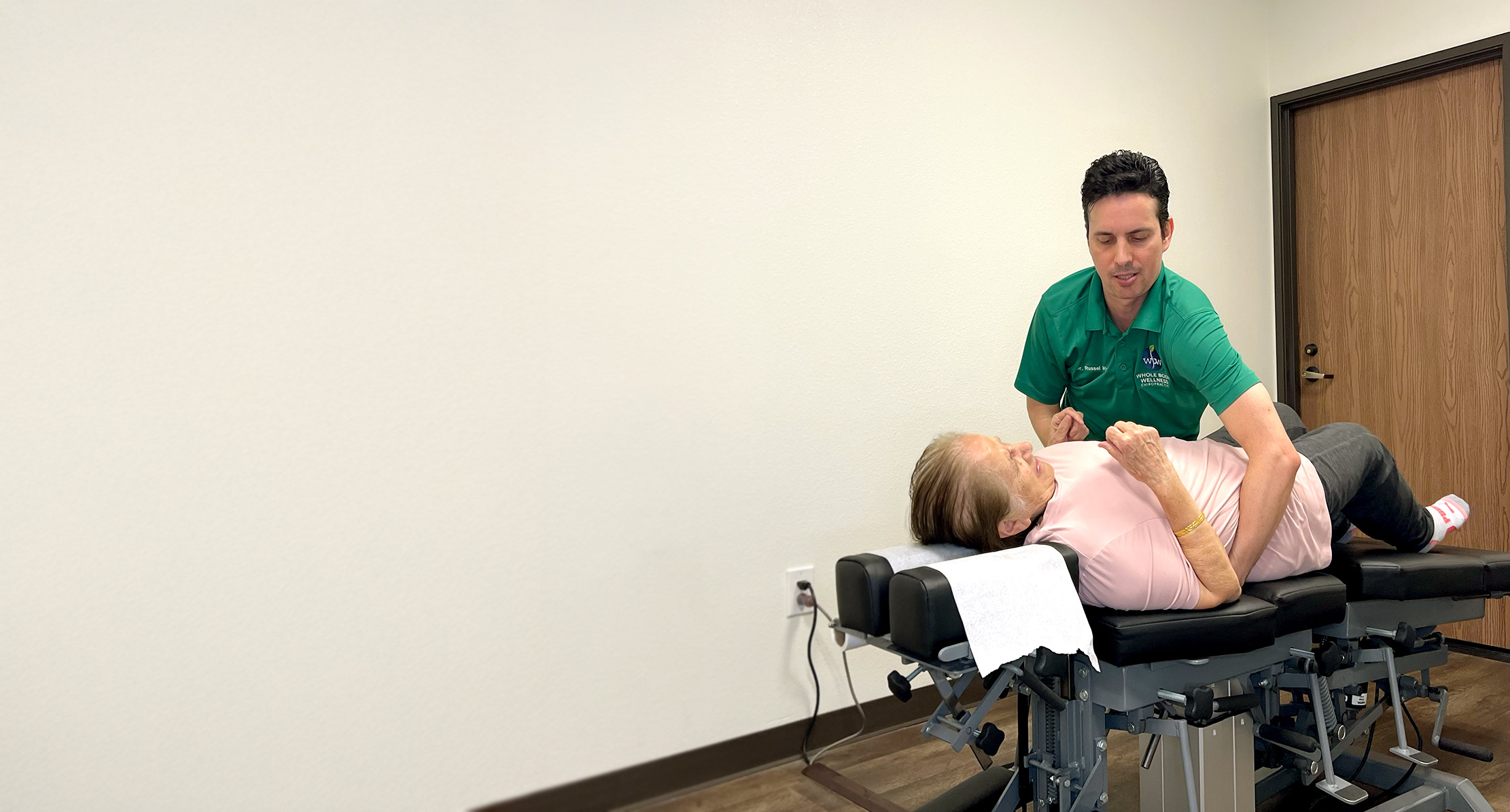 Chiropractic adjustment by Russel Myers DC